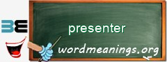 WordMeaning blackboard for presenter